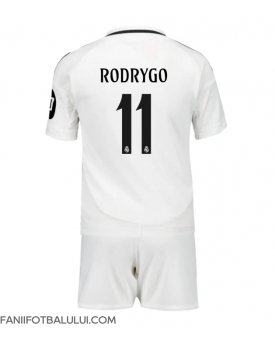 Real Madrid Rodrygo Goes #11 Echipament de Fotbal Replică 2024-25 Copii Acasa (+ Șorturi)